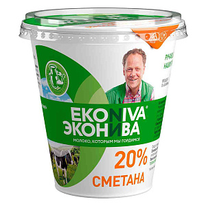 Сметана Эконива 20%, 300г