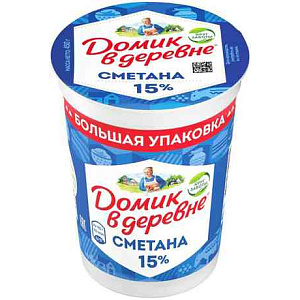 Сметана Домик в деревне 15%, 450г