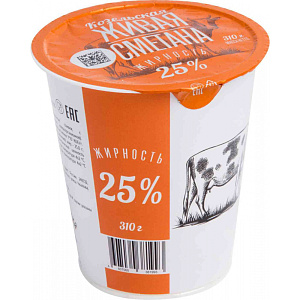 Сметана Козельская Живая сметана 25%, 310г