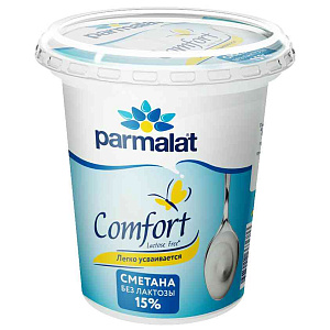 Сметана Parmalat Comfort без лактозы 15%, 300г