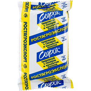 Сырок творожный Ростагроэкспорт с сахаром и ароматом ванили 16,5%, 90г