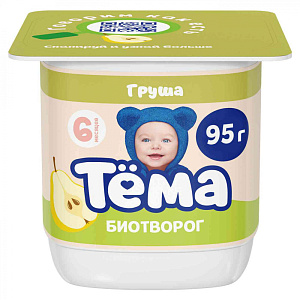 Творог Тёма с грушей с 6 месяцев 4%, 95г