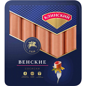 Сосиски Клинский Венские, 470г