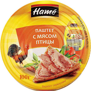 Паштет Хаме с мясом птицы, 100г