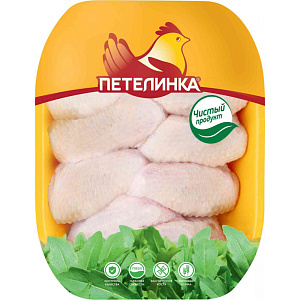 Крыло цыплят-бройлеров охлаждённое Петелинка целое, 1кг