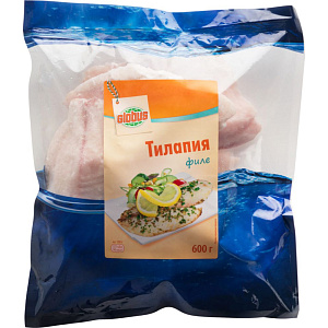 Тилапия замороженная Глобус филе, 600г