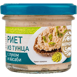 Риет из тунца Меридиан с луком и васаби, 100г