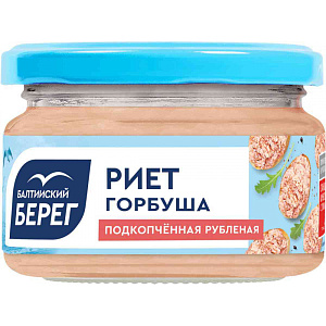 Риет Балтийский берег Горбуша рубленая подкопченная, 180г