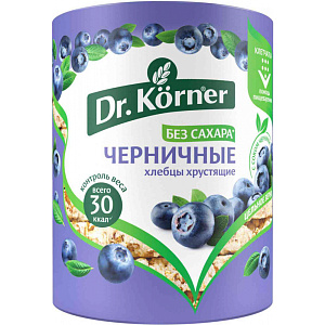 Хлебцы хрустящие Dr. Körner злаковый коктейль черничный, 100г
