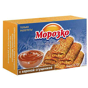 Блинчики Морозко с вареной сгущенкой, 420г