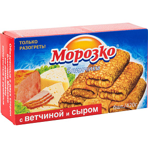 Блинчики Морозко с ветчиной и сыром, 420 г