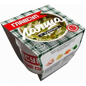 Суп лапша Главсуп с курицей, 250г