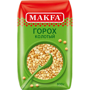 Горох колотый Makfa шлифованный, 800 г