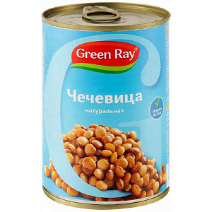 Чечевица Green Ray натуральная, 400 г