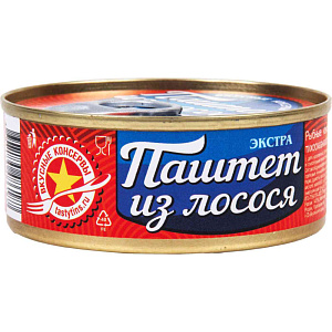 Паштет из лосося Вкусные консервы, 100г