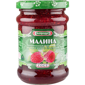 Малина дроблёная Экопродукт с сахаром, 320 г