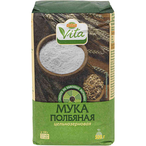 Мука цельнозерновая Глобус Вита полбяная, 500г