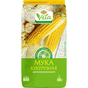 Мука цельнозерновая Глобус Вита кукурузная, 500г