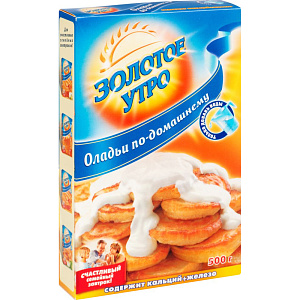 Смесь мучная Золотое утро Оладьи по-домашнему, 500г