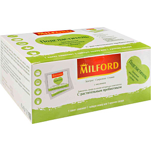 Подсластитель Milford Эритрит-сукралоза-стевия с инулином, 50 шт. × 1 г