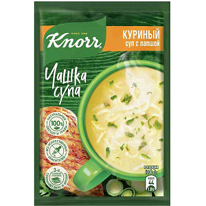 Суп куриный быстрорастворимый Knorr Чашка супа с лапшой, 11г