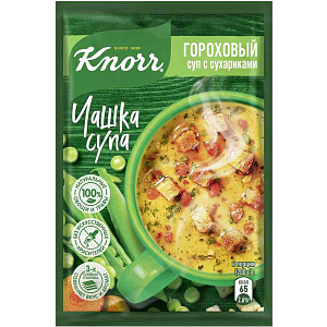 Суп гороховый быстрорастворимый Кнорр Чашка Супа с сухариками, 21г
