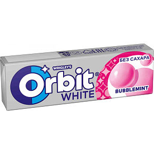 Жевательная резинка Orbit White Bubblemint, 13,6г