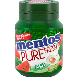 Жевательная резинка Mentos Pure Fresh вкус Арбуз, 54г