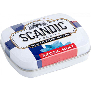Драже освежающие Scandic Arctic Mint (Арктическая мята) без сахара, 14г