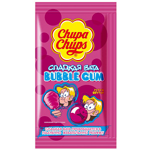 Жевательная резинка Chupa Chups Сладкая вата со вкусом Тутти-Фрутти, 11 г