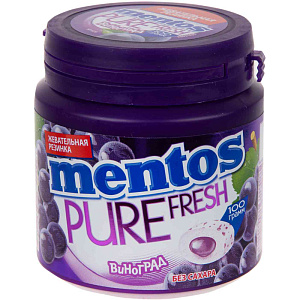 Жевательная резинка Mentos Pure Fresh Виноград, 100г