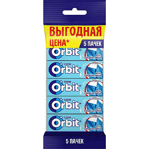 Жевательная резинка Orbit Сладкая мята без сахара, 5×13,6г