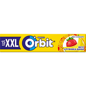 Жевательная резинка Orbit XXL Клубника-Банан, 20,4г