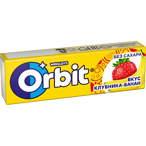 Жевательная резинка Orbit Клубника-банан, 13,6г