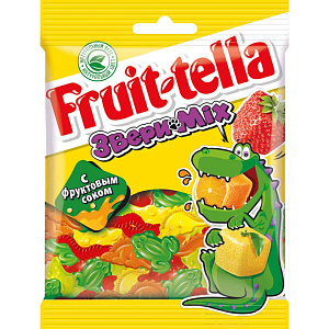 Мармелад жевательный Fruit-tella Звери Mix, 70г