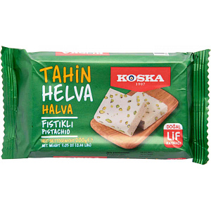 Халва Koska Кунжутная с фисташками, 200г