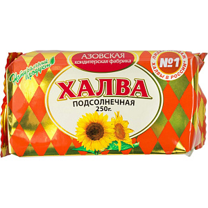 Халва подсолнечная Азовская кондитерская фабрика, 250г