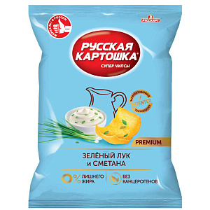 Чипсы Русская картошка Сметана-лук, 190г