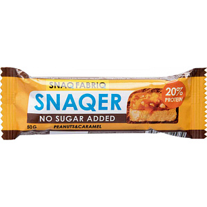 Батончик протеиновый Snaq Fabriq Snaqer арахис-карамель без сахара, 50г