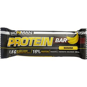 Батончик протеиновый Ironman Protein Bar Банан в тёмной глазури, 50 г