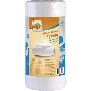 Тряпки универсальные Глобус в рулоне, 70листов