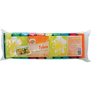 Губка для посуды Глобус, 10шт.