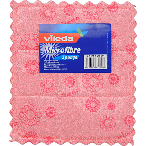 Салфетка универсальная Vileda Microfibre Sponge, цвета в ассортименте, 17×20см