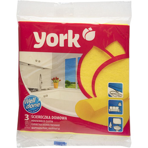 Салфетки хозяйственные York вискозные, 3шт.