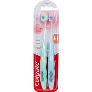 Зубная щетка Colgate Cushion Clean мягкая, цвета, в ассортименте, 2шт.