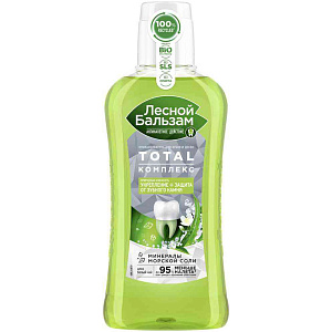 Ополаскиватель для полости рта Лесной Бальзам Total Комплекс укрепление + защита от зубного камня, 400мл
