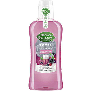 Ополаскиватель для полости рта Лесной Бальзам Total Комплекс защита от бактерий + свежесть, 400мл