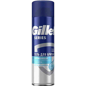 Гель для бритья охлаждающий Gillette Series с эвкалиптом, для чувствительной кожи, 200мл