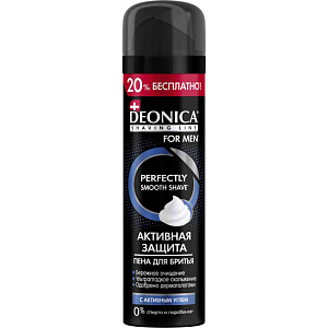 Пена для бритья Deonica For Men Активная защита с черным углем, 240мл