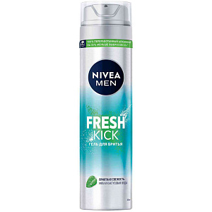 Гель для бритья NIVEA MEN Fresh Kick Приятная свежесть, 200мл